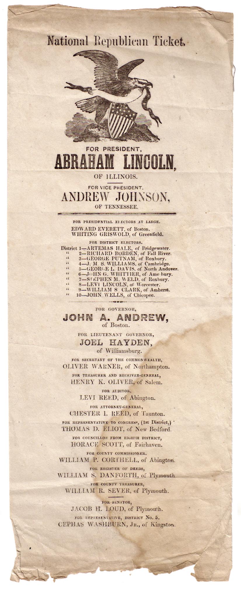 National Republican Ticket, 1864