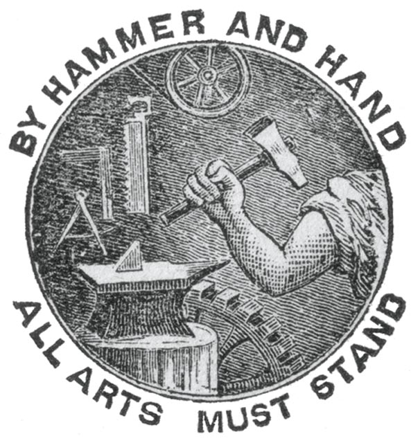 Motto and seal from Washburn's autobiography, ca. 1870