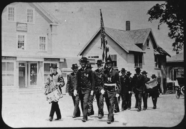Grand Army of the Republic, Martha Sever Post No. 154 marching, circa 1914