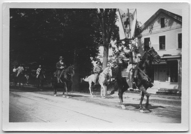 Riders in costume, Fourth of July parade, 1910