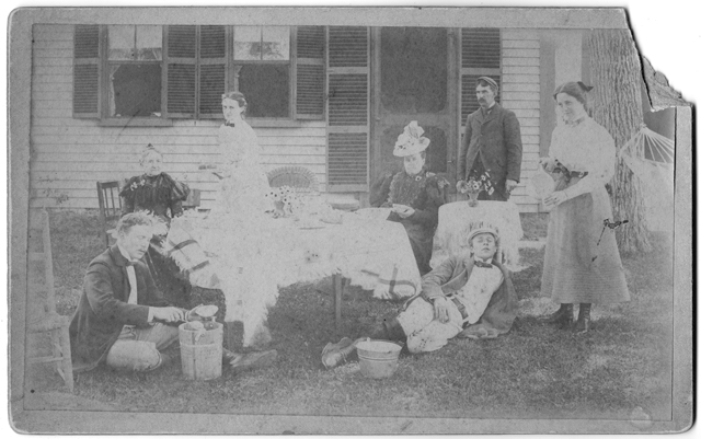 An outdoor ice cream party, no date.