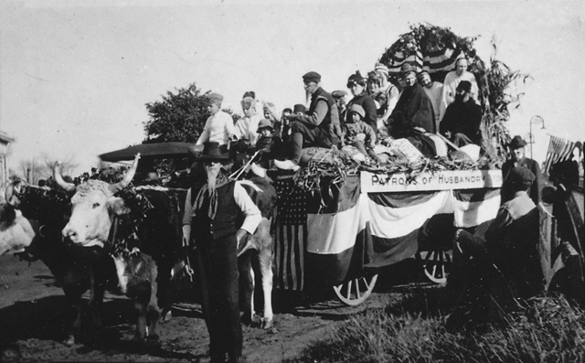 "Patrons of Husbandry" parade float, 1919.