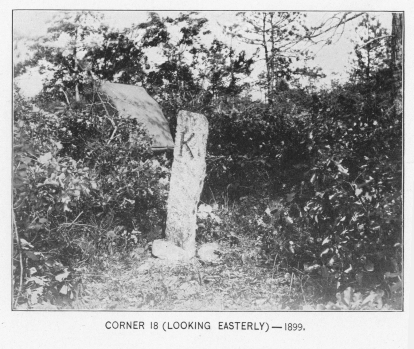The witness stone at corner 18, 1899