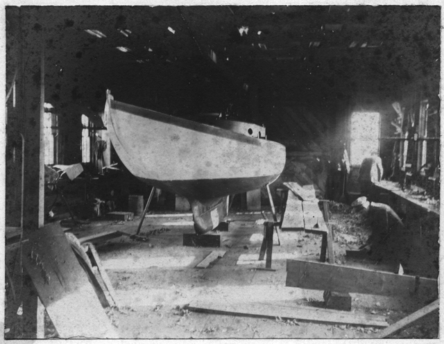 Boat shop interior, no date