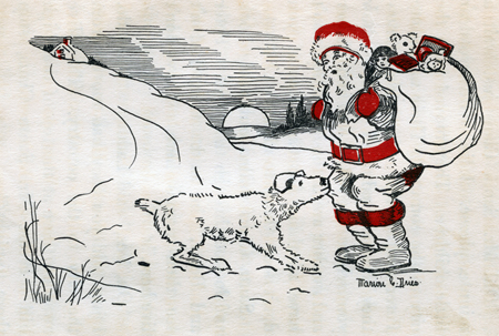 Laddie convinces Santa, 1928