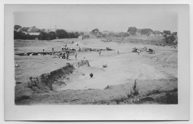 Grading the Playground site, 1923