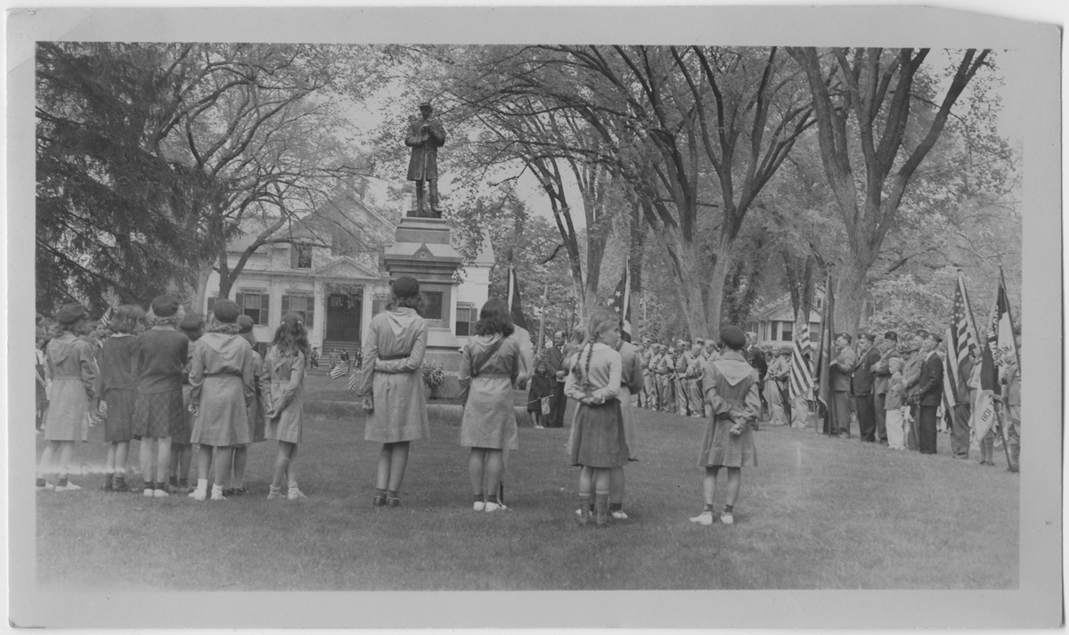 Memorial Day exercises on the Training Green, circa 1943