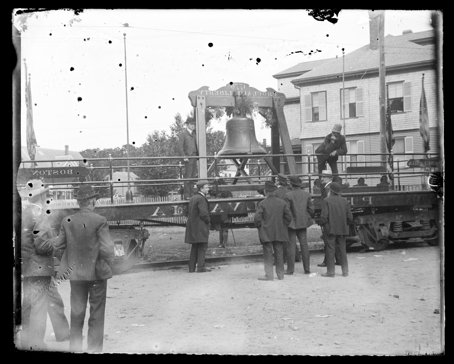 The Liberty Bell on its flatbed, 1903