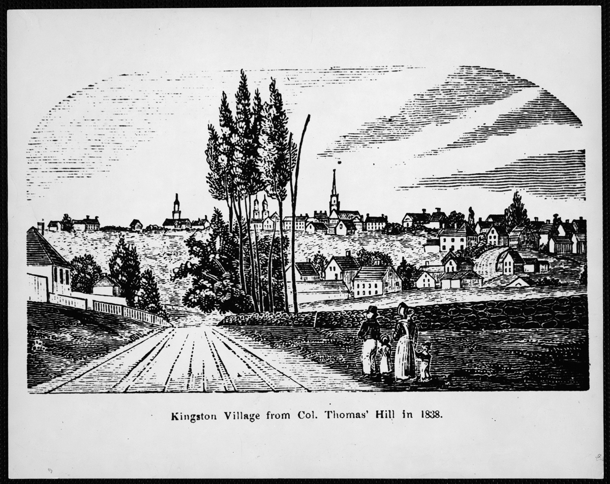 Kingston Village from Col. Thomas' Hill in 1838, reproduced 1975
