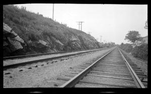 railroad tracks disappearing in the distance